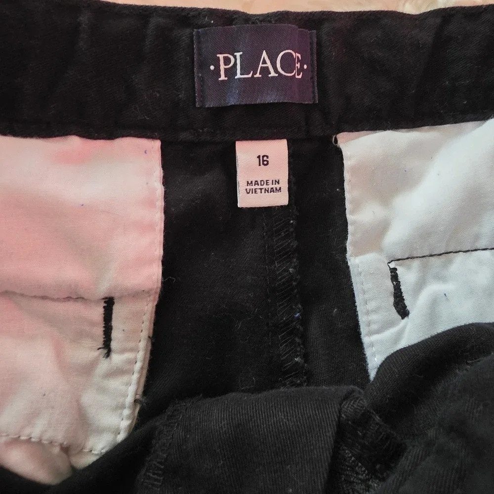 The Children's Place Black‎ Chino Shorts Size 16 School Uniform Casual Preppy